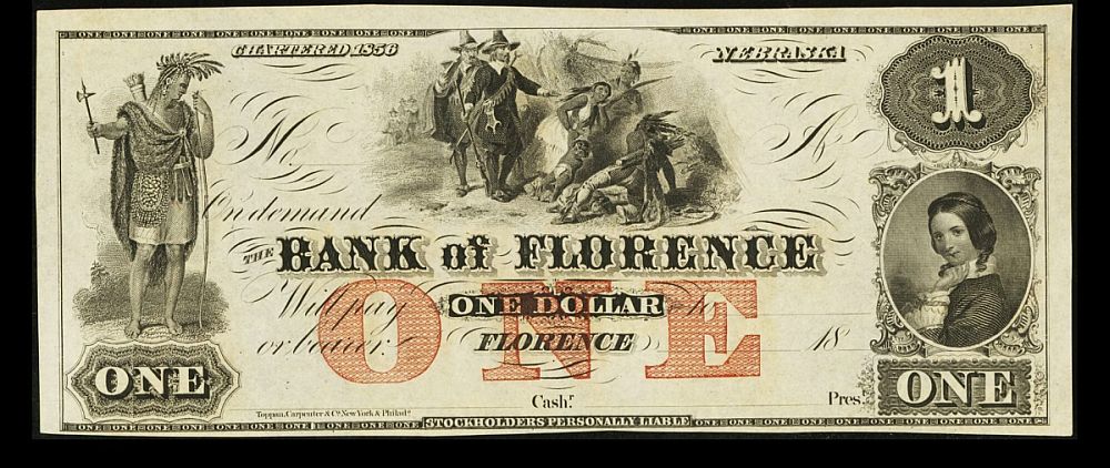 Florence, NE $1 Bank of Florence Remainder, vCh.CU
